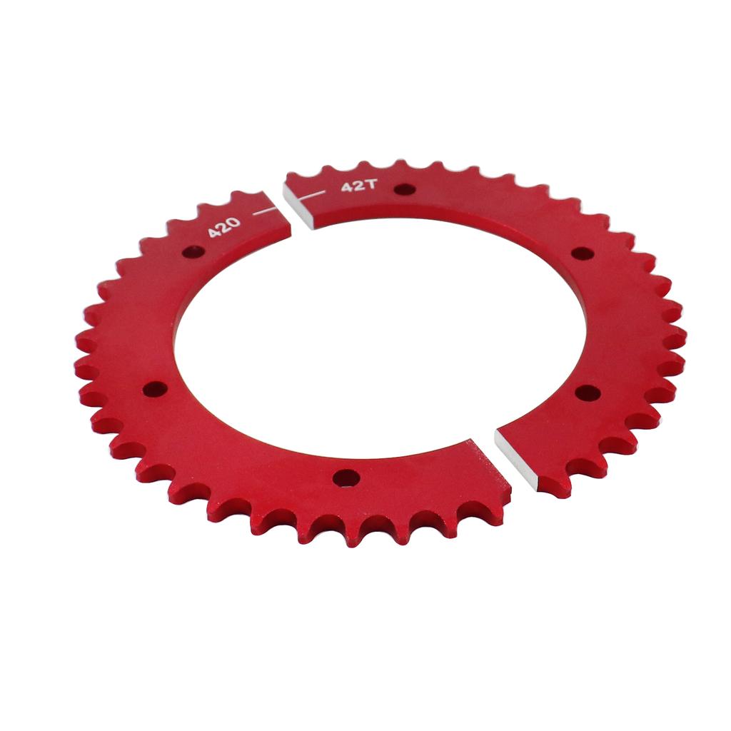 #420 Chain 42T Split Aluminum Sprocket For Predator 212cc 196cc 420cc 389cc 301cc 79cc 98cc 6.5hp 7.0hp 13hp 15hp 3.0hp Go Kart