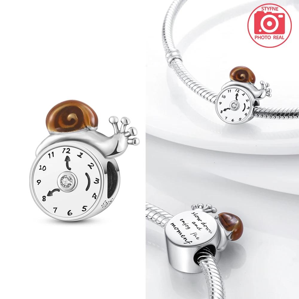 Charms Plata Work Alarm Clock Beads Copper Colors For Charms Copper Colors Original Bracelet For Jewelry Making