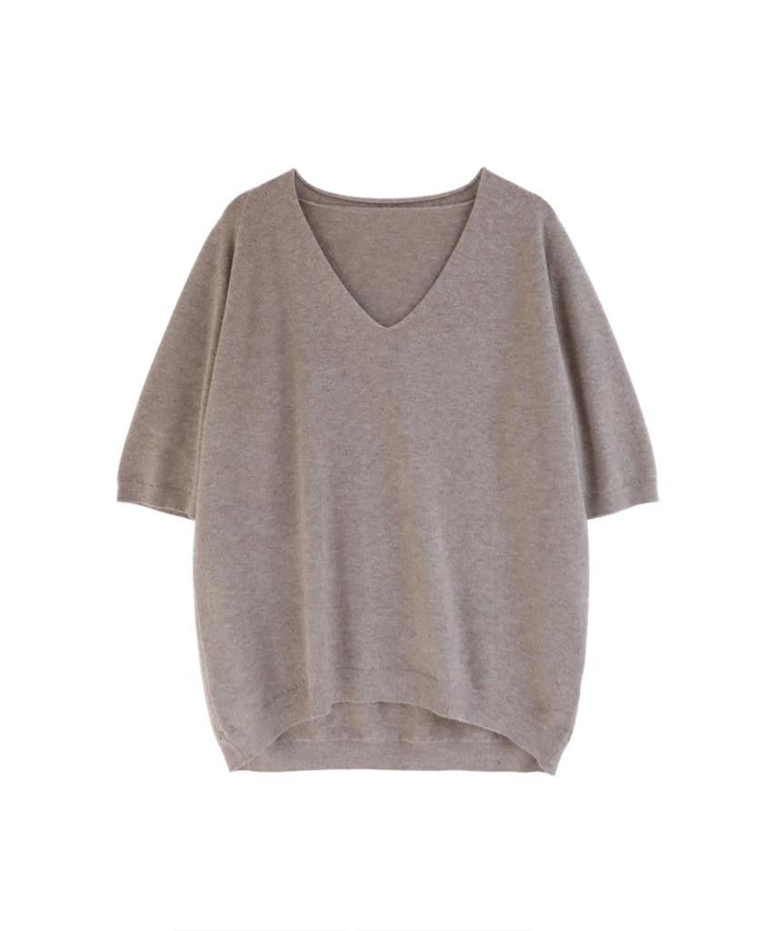 Baseukala V-Neck Half Sleeves Knitwear (7Colors)
