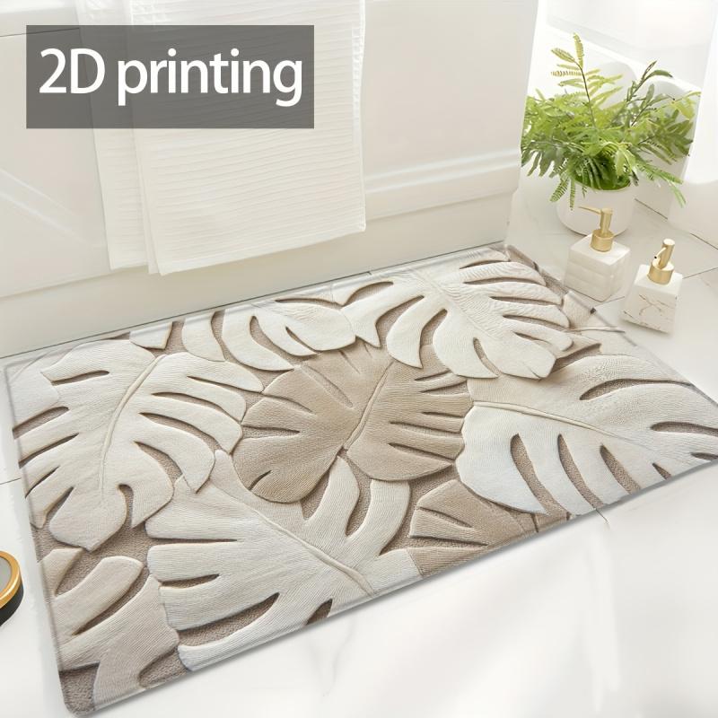 Style Leaf Doormat, Bathroom Foot Mat, Floor Mat, Spring/summer Mat, Laundry Room Entrance Mat, Modern Home Decor