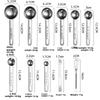 Stainless steel measuring spoon 4/6/7/8 pcs set with scale measuring ruler spoon kitchen coffee baking measuring tool set