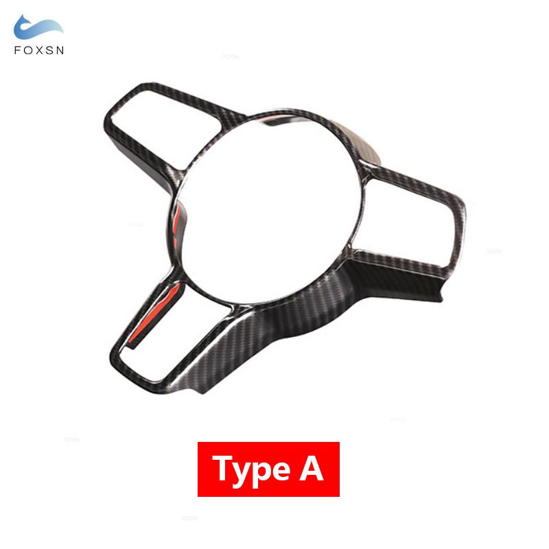 For Porsche Macan Cayenne Panamera 718 911 918 ABS Carbon Fiber Texture Interior Steering Wheel Cover Trim Moldings