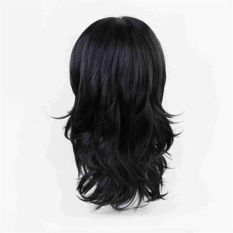 Shouta Aizawa Cosplay Paruka 45cm Černá Kudrnatá Vlnitá Tepelně Odolné Syntetické Vlasy Anime Paruky + Síťka na Paruku