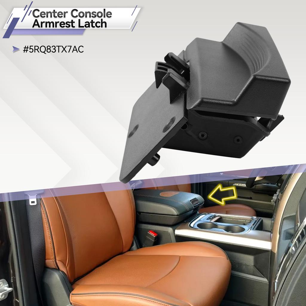 5RQ83TX7AC Car Center Console Armrest Latch Lock Knob Accessories Auto Interior for Dodge Ram 1500 2500 3500 4500 5500 2013-2018