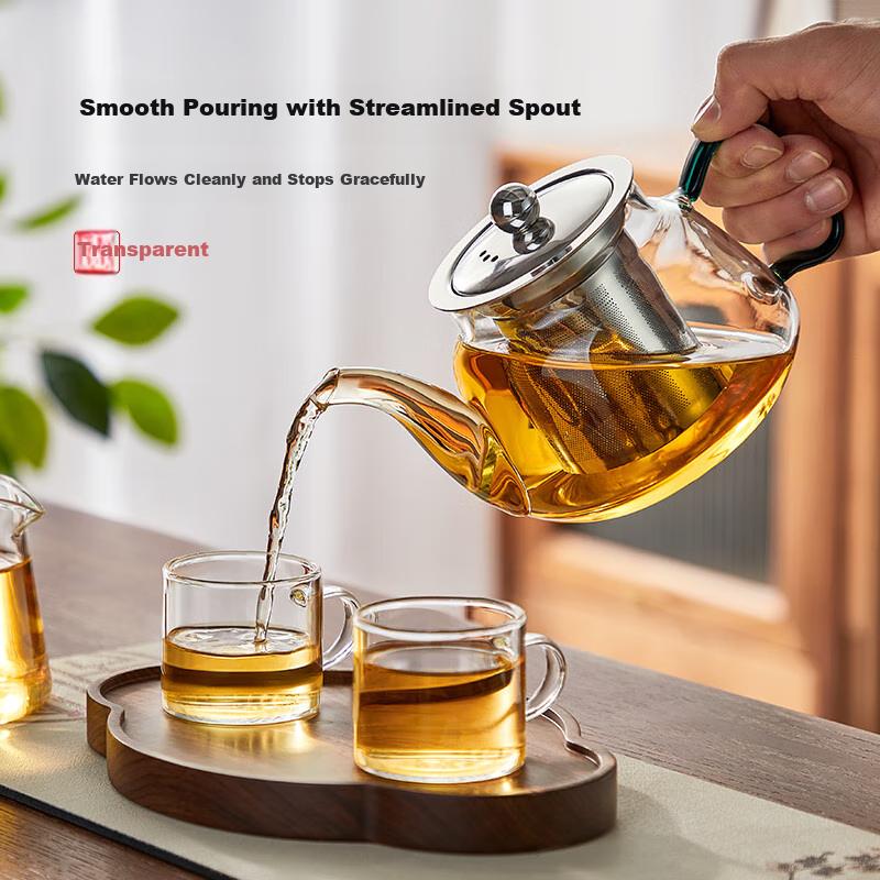Mingguang Glass Teapot, Tea Infuser Kettle, Household Tea Pot, Office Glass Tea Set, Kung Fu Tea Pot