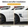 Car Shark Gill Side Vent Decals ABS Chrome Fender Trim Self-Adhesive Stick-On Exterior Hood Ornament Sporty Car Vent Sticker Fit for Most Cars