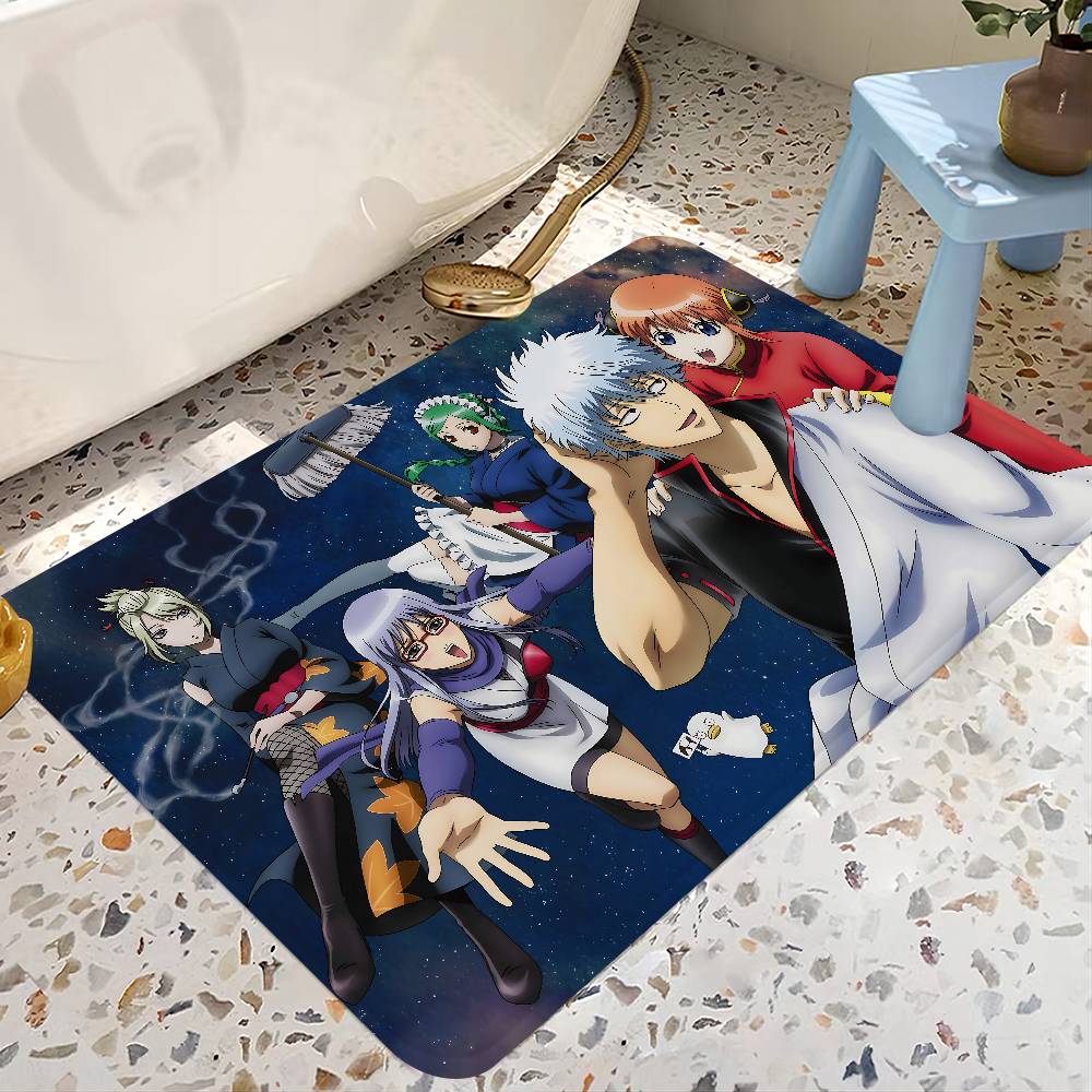 GINTAMA ANIME Bathroom Mat Anti-slip Absorb Water Long Strip Cushion Bedroon Mat Hotel Decor Mat