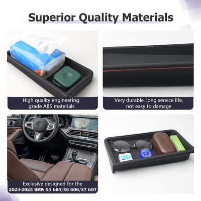 Center Console Dashboard Tray Organizer for 2025 2025 2025 BMW X5 G05/X6 G06/X7 G07 Center Dash Board Storage Armrest Car Box