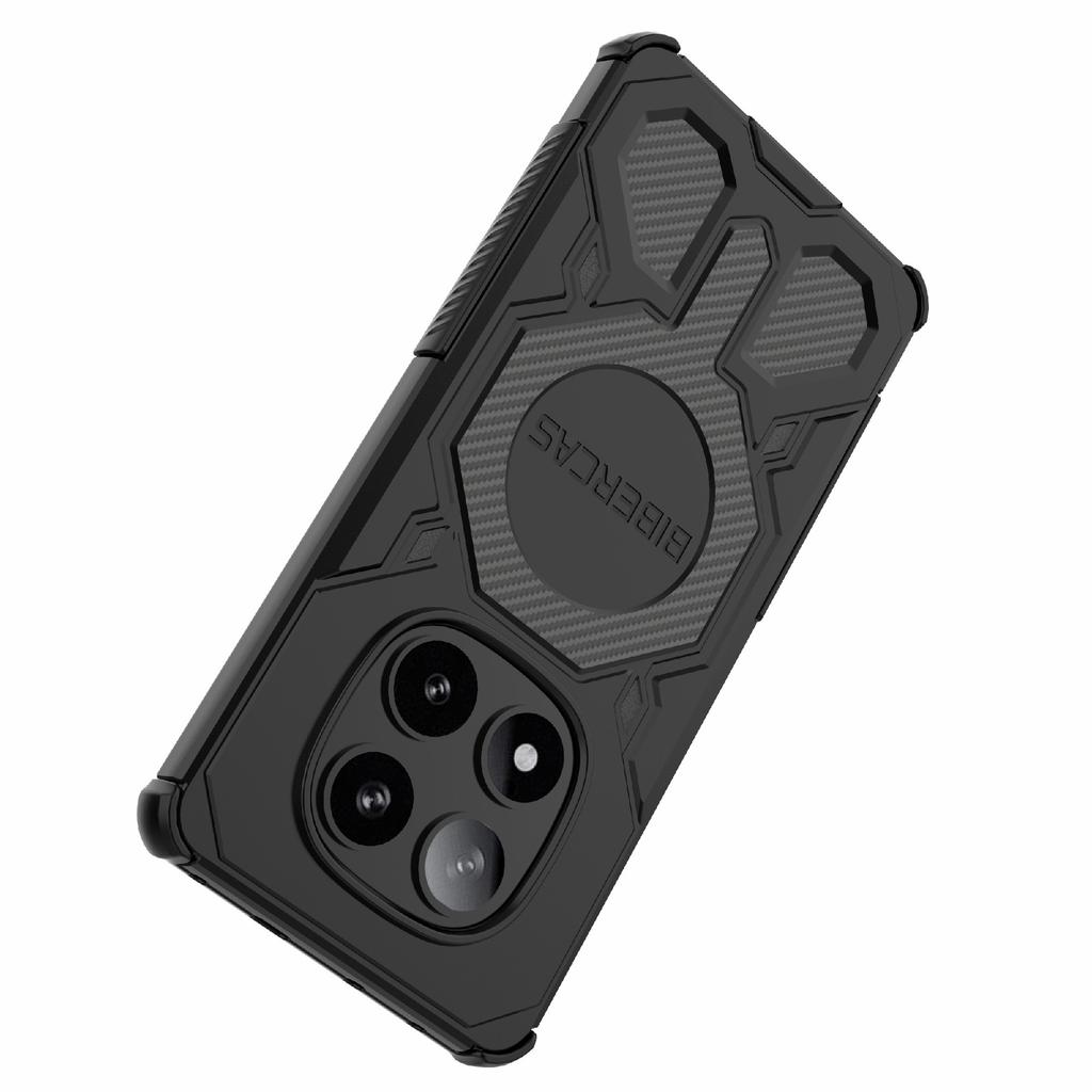 Série BIBERCAS J-16 Para Xiaomi Redmi Note 14 Pro 5G Capa Compatível com MagSafe Anti Queda TPU+PC Capa de Telefone