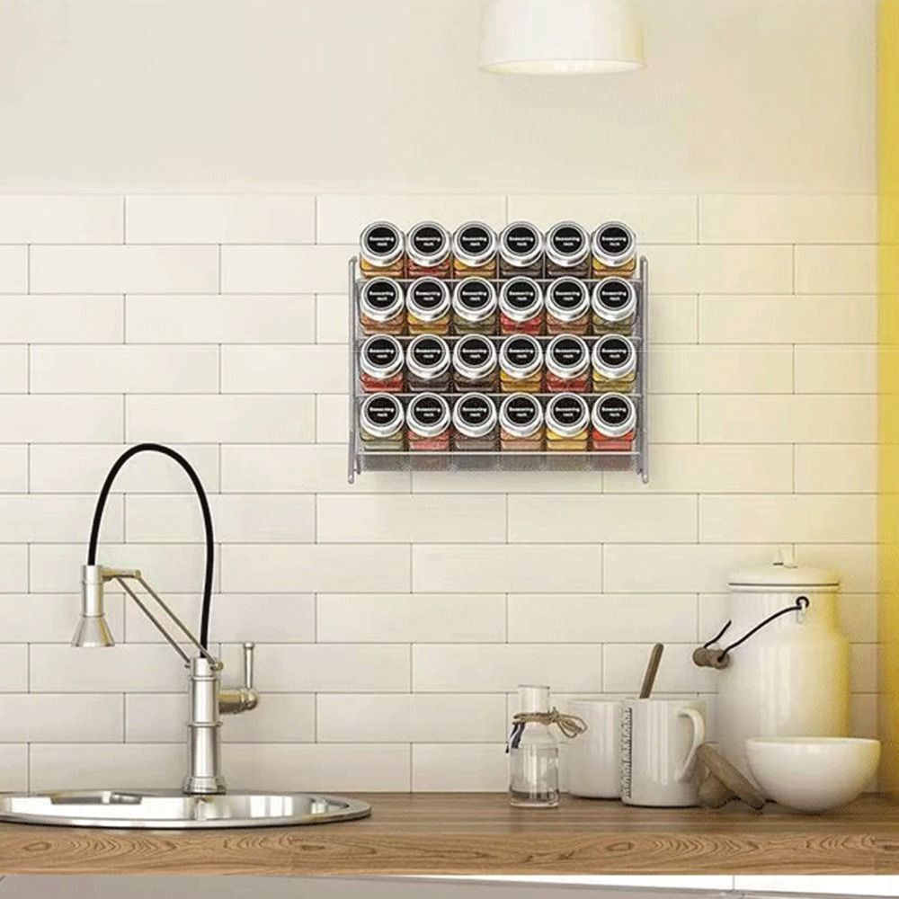 4 Layer Seasoning Organizer Non-slip Spice Jars Stand Premium Hanging Spice Shelf  Cabinet