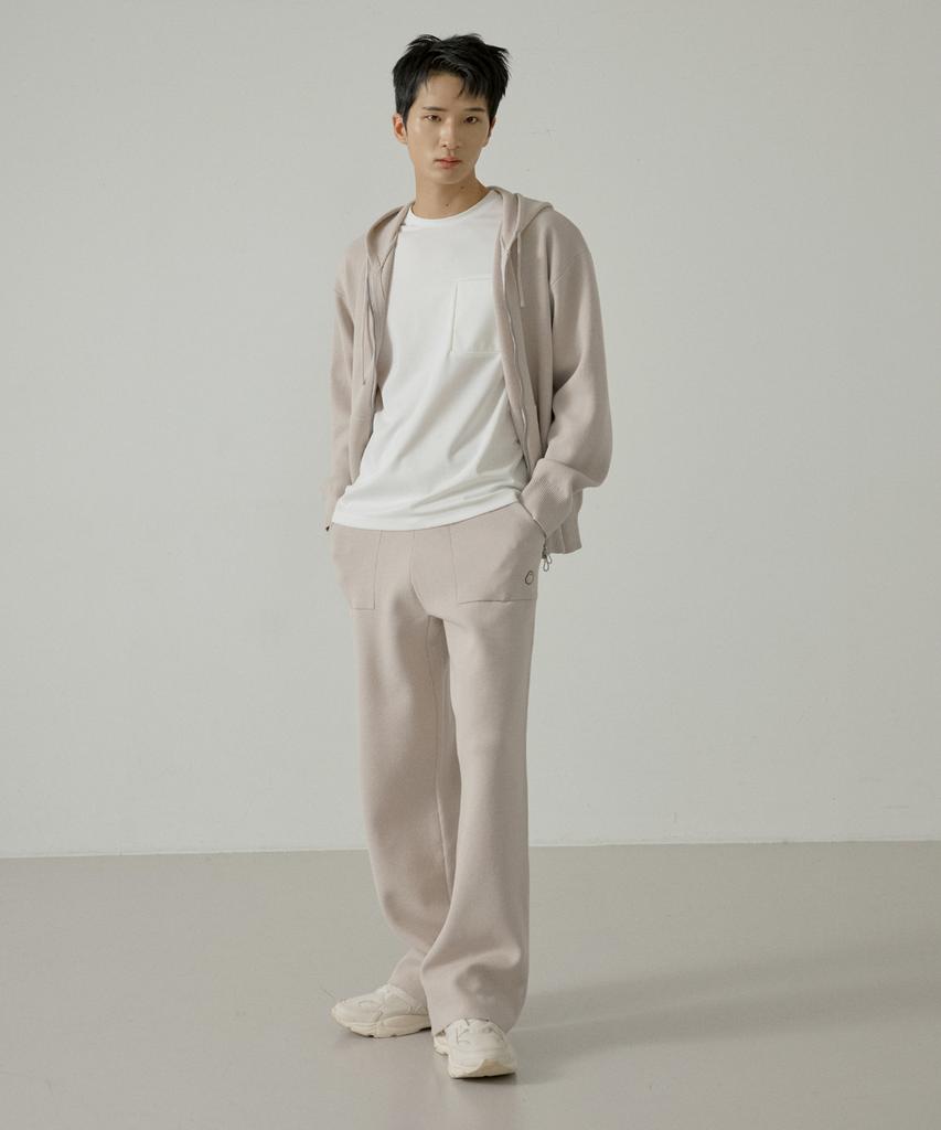 HYPERREET Unisex Ghost Club Knit Wide Pants [Light Gray]_Hg1Sp901