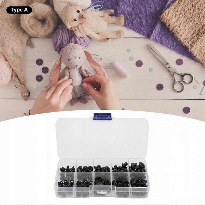 100x Ojos de Seguridad para Juguetes Mascota Peluche 9-15mm