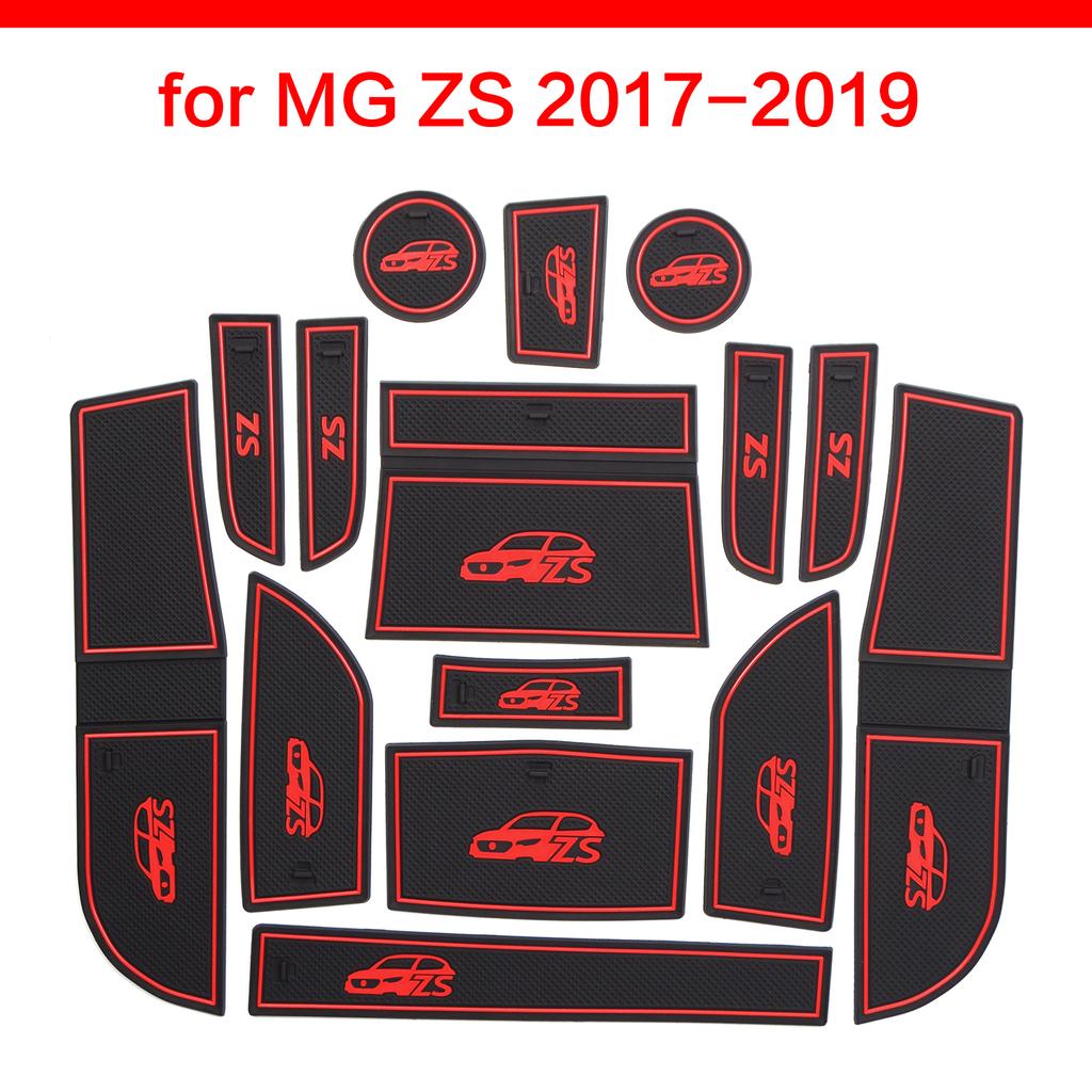 Anti-Slip Gate Slot Cup Mat Fit For MG ZS 2017-2024 Accessories Door Groove Non-Slip Pad Rubber Coaster