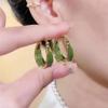 Elegant Irregular Metal Dripping Oil Hoop Earrings Unique Ear Cuff for Wedding Party Stylish Women Ear Accessories