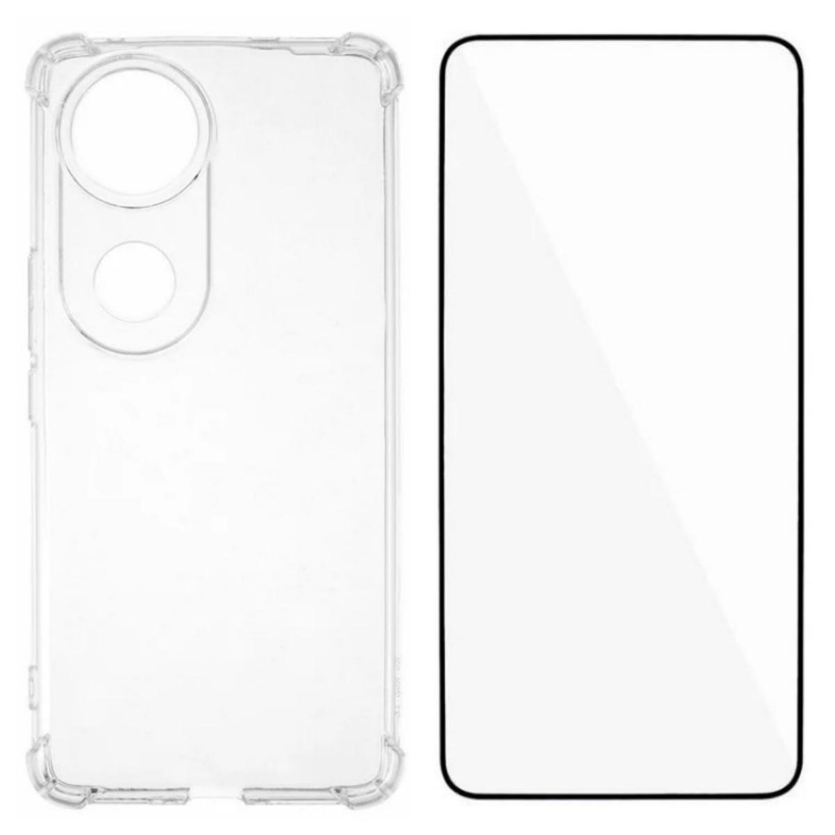

For vivo V50 5G TPU Case WANLONFENG WL3 Series 1.5mm Phone Cover with Tempered Glass Film Transparent