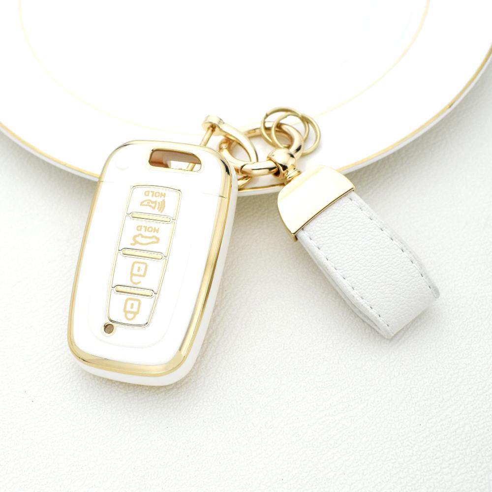 4 Button Smart Car Key Case Cover Fob For Hyundai IX35 Elantra Sonata 8 9 For Kia Sportage K5 K2 Sorento Optima Forte 2011-2016 Keychain