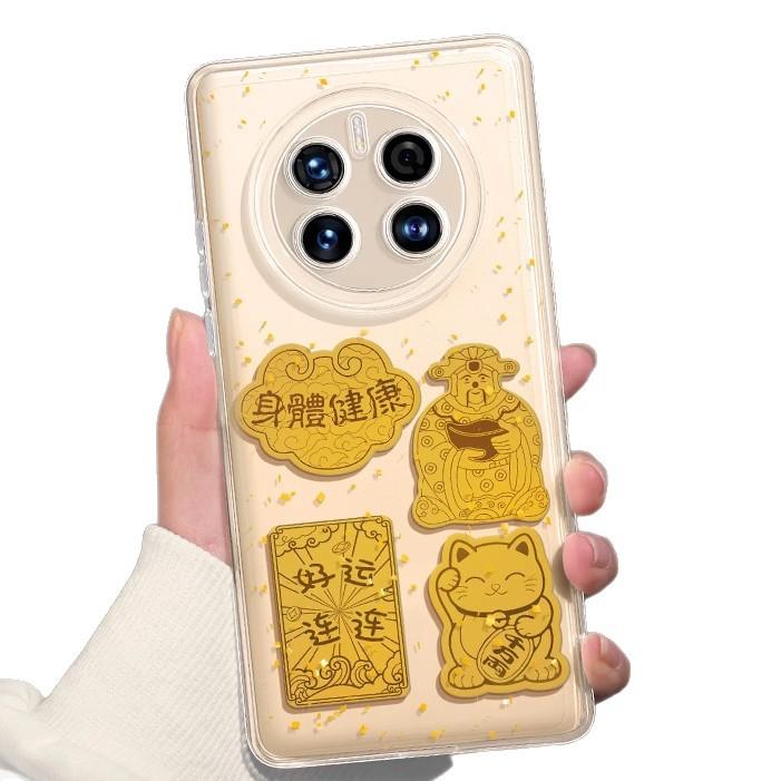 Huawei mate70pro mobile phone case 40pro good luck 50 women 40e lucky senior 30mate transparent DIY case