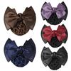 Women Pro Bow Barrette Hair Clip Cover Bowknot Bun Snood Hairnet Hair Accessory