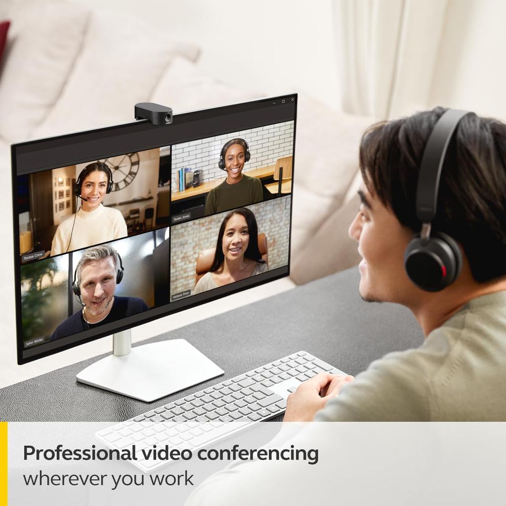 Jabra Panacast 20 Video Conferencing Webcam Year Manufacturer 4K UHD Quality Webcam Personal Video Conferencing 13 Megapixel Camera AI Auto Zoom Dual