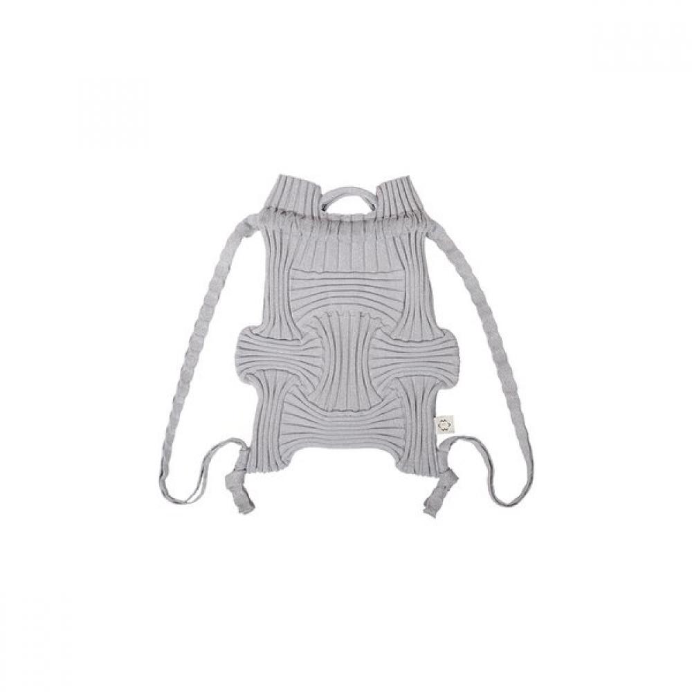 Pleatsmama Glitter Silver New Bow Backpack
