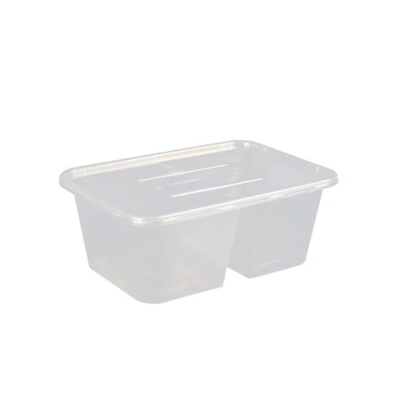 

HUIHUADU Disposable 950ml Dual-Compartment Food Containers
