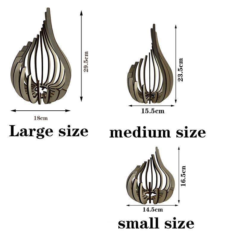 

Художественный обтекаемый деревянный DIY ручной работы подсвечник украшение орнамент подсвечник, создающий теплую атмосферу S