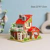 Paper Cardboard 3D Puzzle Kindergarten Children's Handmade Three-dimensional House Villa Model Early Educational Toys