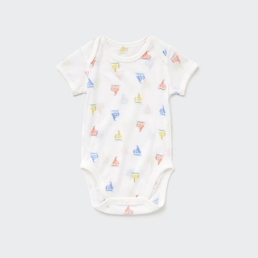 

UNIQLO BN Joy Of Print Боди из хлопковой сетки с короткими рукавами 1P для яхты