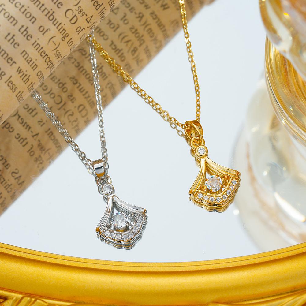 Apricot Leaf Skirt Necklace Light Luxury Niche Design High-end Clavicle Chain