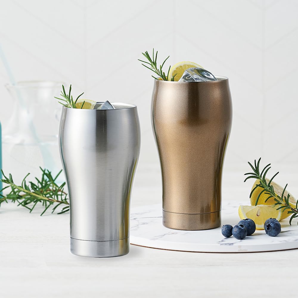 Dolce duo Paar Edelstahl Isoliert für Heiß und Kalt Vakuum Geburtstagsgeschenkset Tupfenbecher, Getränke, Doppelwandig, 350ml, (Boxed)