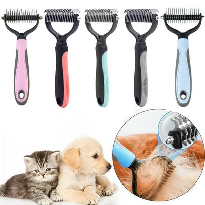 Köpekler için yeni epilasyon tarağı kedi dolaşık açıcı kürk kırpma Dematting fırça bakım aracı keçeleşmiş uzun saç kıvırcık evcil hayvan