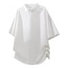 Men's Striped Half-Zip Short-Sleeve Casual T-Shirt