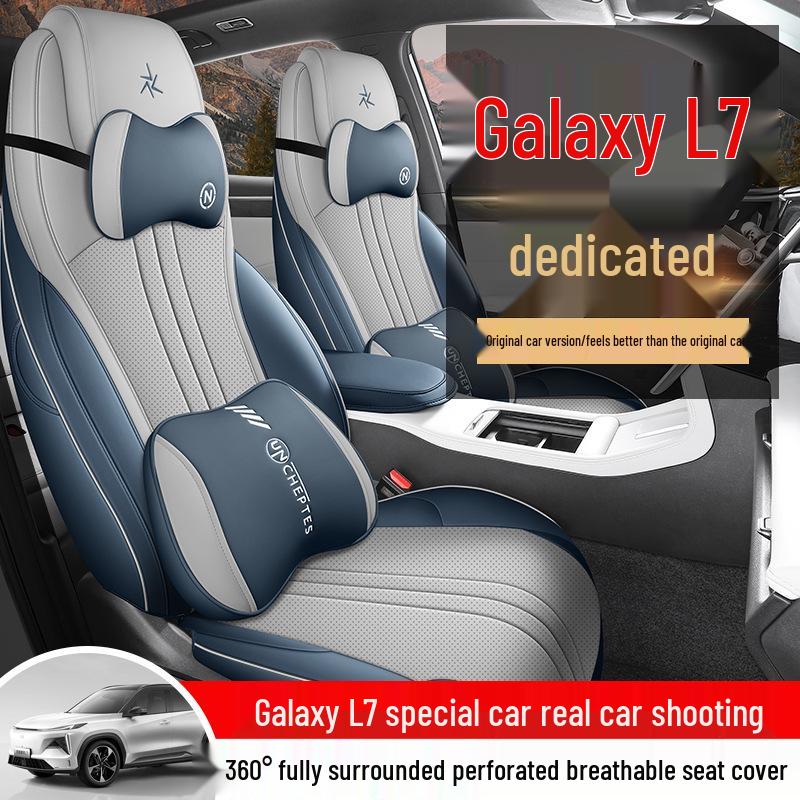 Galaxy L7 All-Season Full-Coverage Leather Seat Covers for 5 Seats