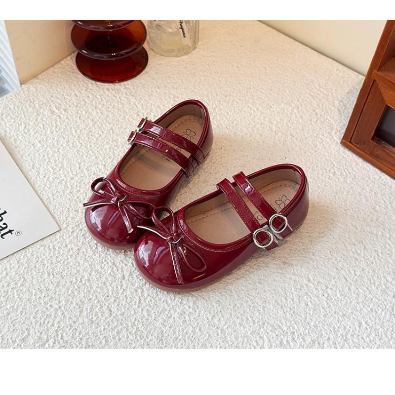 Sweet Flat Soft Sole Low Cut Mary Jane Leather Shoes For Little Girls
