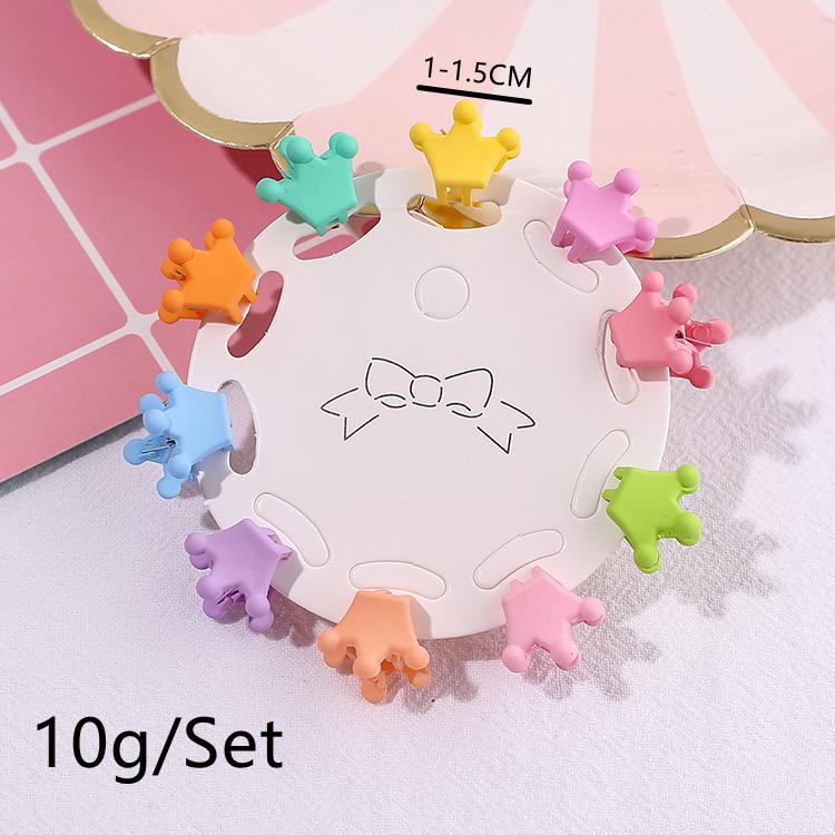 Candy Color Flower Cartoon Mini Hair Clips Baby Girls Bb Clip 10pcs Set