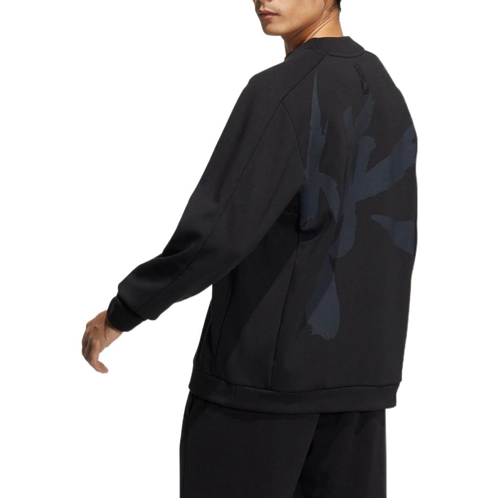 adidas Sweatshirts Men's Black Crew Neck Moderate Regular HN8966