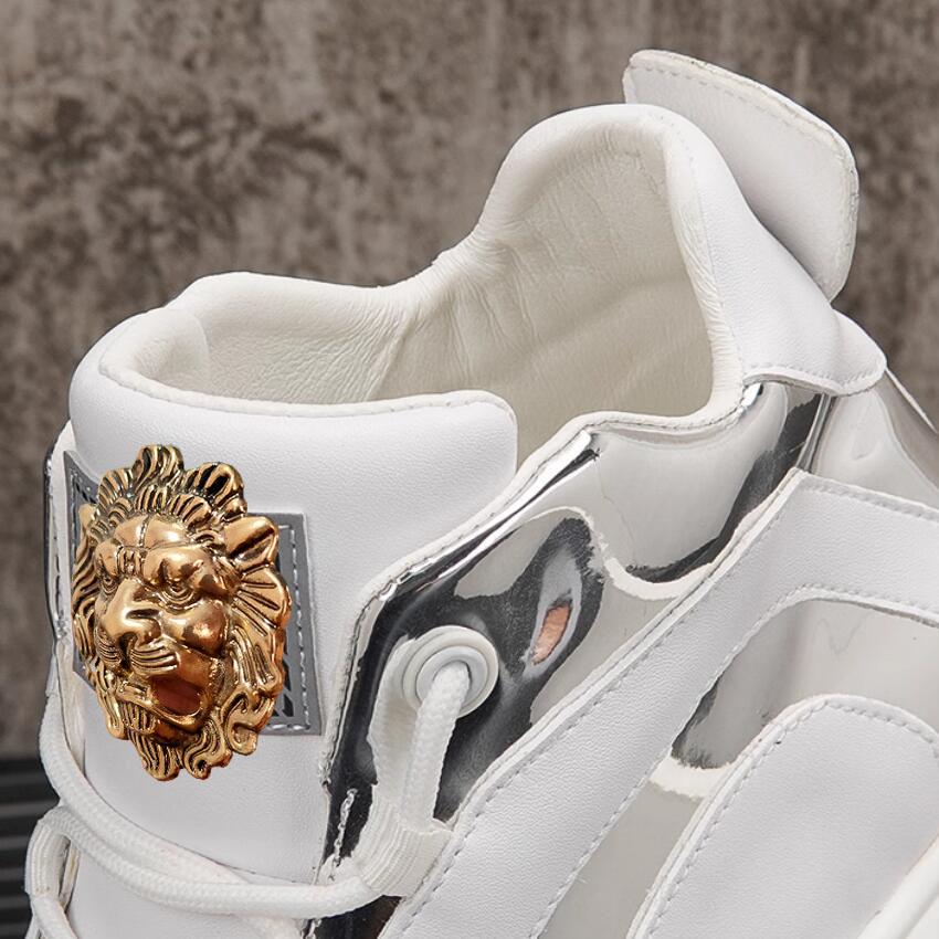 Fashion Luxury men's ankle boots trend sports casual shoes g old high top board shoes youth personality in the personality boot A2