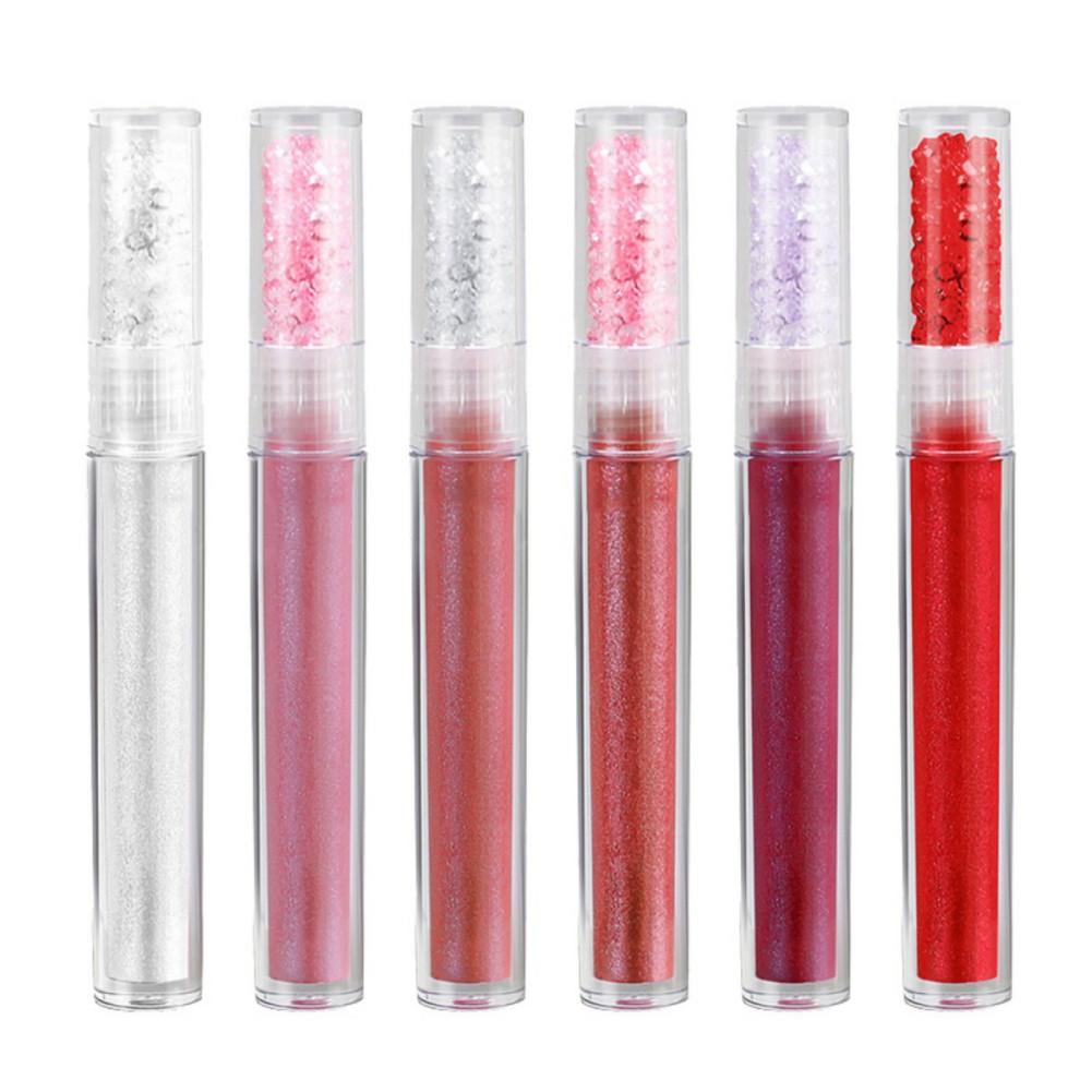 Set of 6 Lip Gloss Glittering Moisturizes and Hydrates Lip Gloss
