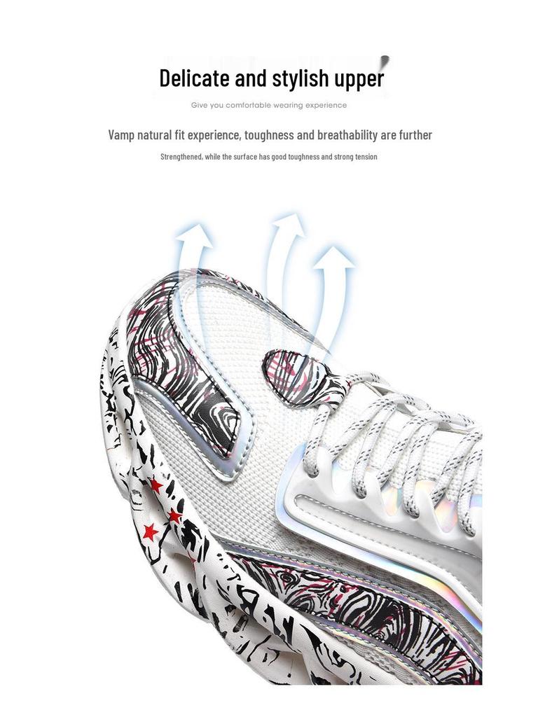 2023 Autumn Men's Tide Sports Shoes with 3D Printed Outsole, Super Light, High Sole, Size 46