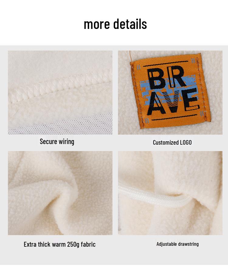 Winter Cycling Warm Hat & Windproof Neck Protector for Men and Women - Thickened Velvet Ski Mask