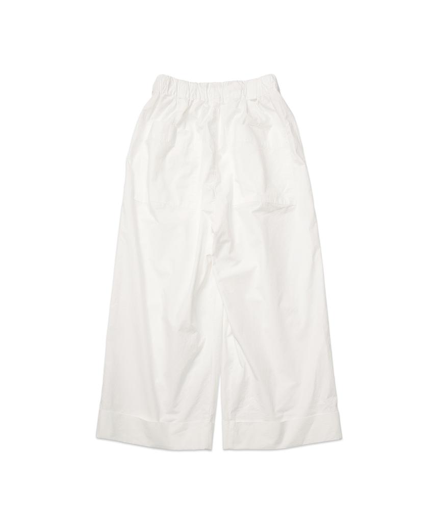 COTTON BELL Belt Cuff Wide Pants - White