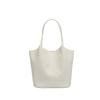 Korean version of casual soft leather tote bag women's texture woven shoulder bucket bag simple and versatile commuter underarm mother bag