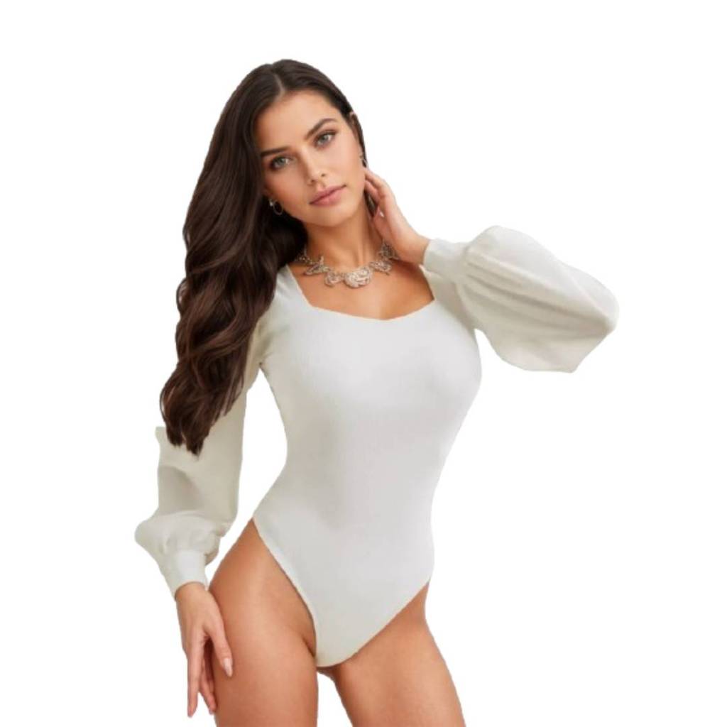 Polyester Bodysuit With Spliced Design And Long Sleeves For Sexy Fashion Enthusiasts