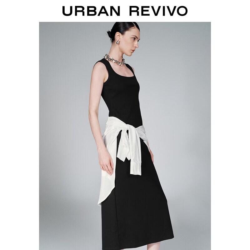 UR 2026 Spring U-Neck Slim Fit Pencil Dress