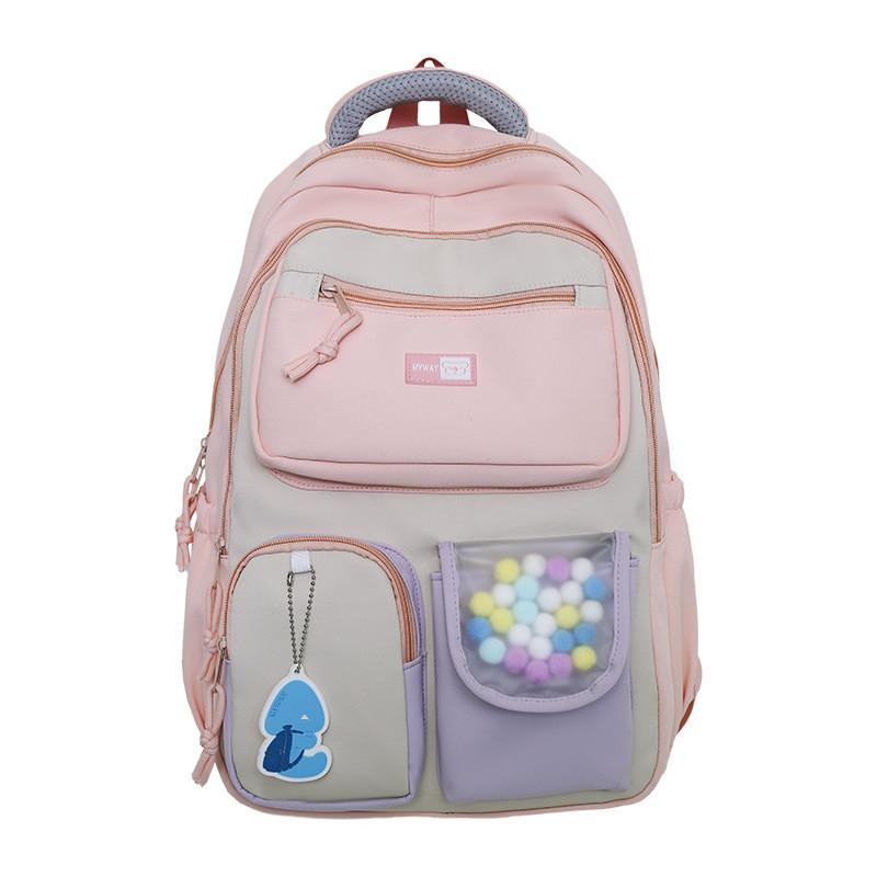Trendy College Student Backpack Spacious Nylon Bag For High School And University Use