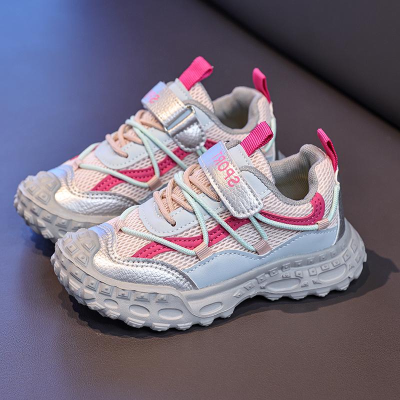Spring Sport Shoes For Children PU Leather Waterproof Teenager Kid's Sneakers Trend Fashion Boy's Girl's Running Shoes Sneakers