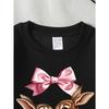 European sizes Girls Crew Neck Sweatshirt Love Rabbits with Rose And Bow, Soft Cozy Pullover, Warm Casual for Autumn & Winter.