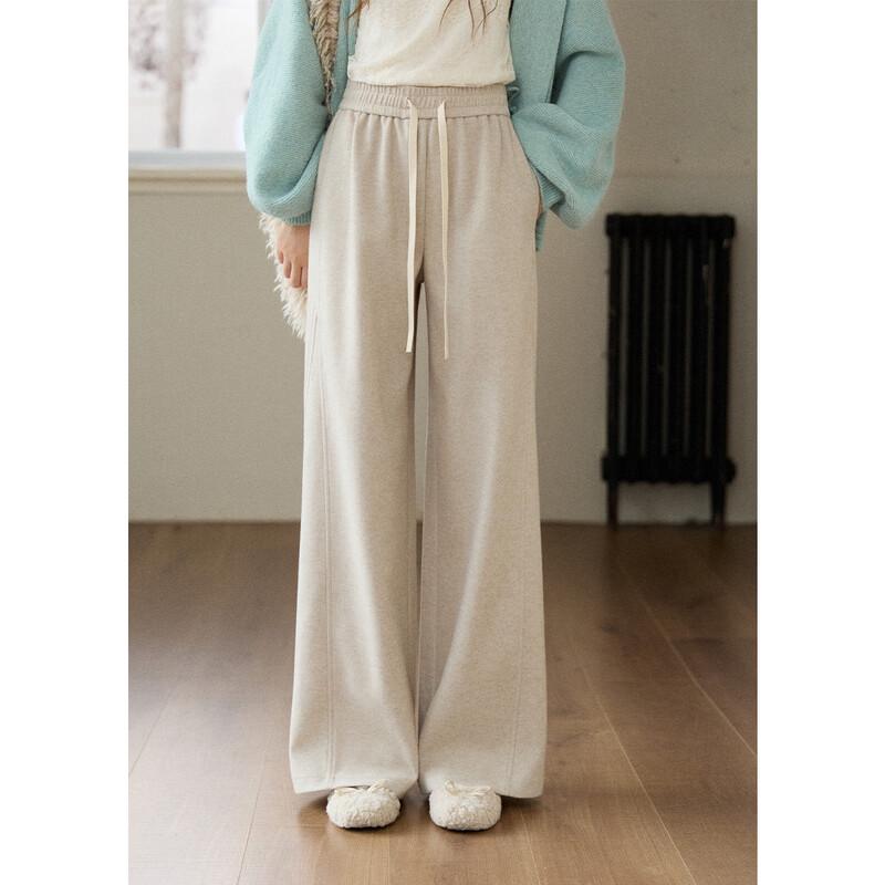 Women s Wool Blend Wide-Leg Pants M