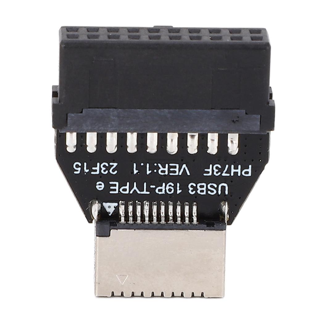 USB 3.0 19P 20P To Type E 180 Degree Adapter 10Gbps USB Type E Header Converter with Front Type C