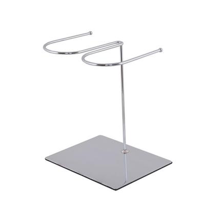 NUOLUX Metallic Shoe Display Stand, Shoe Storage Rack, Metal Shoe Rack, Standing Boot Rack, Easel Stand for Display